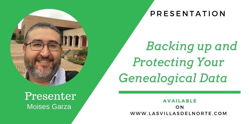 Backing up and Protecting Your Genealogical Data