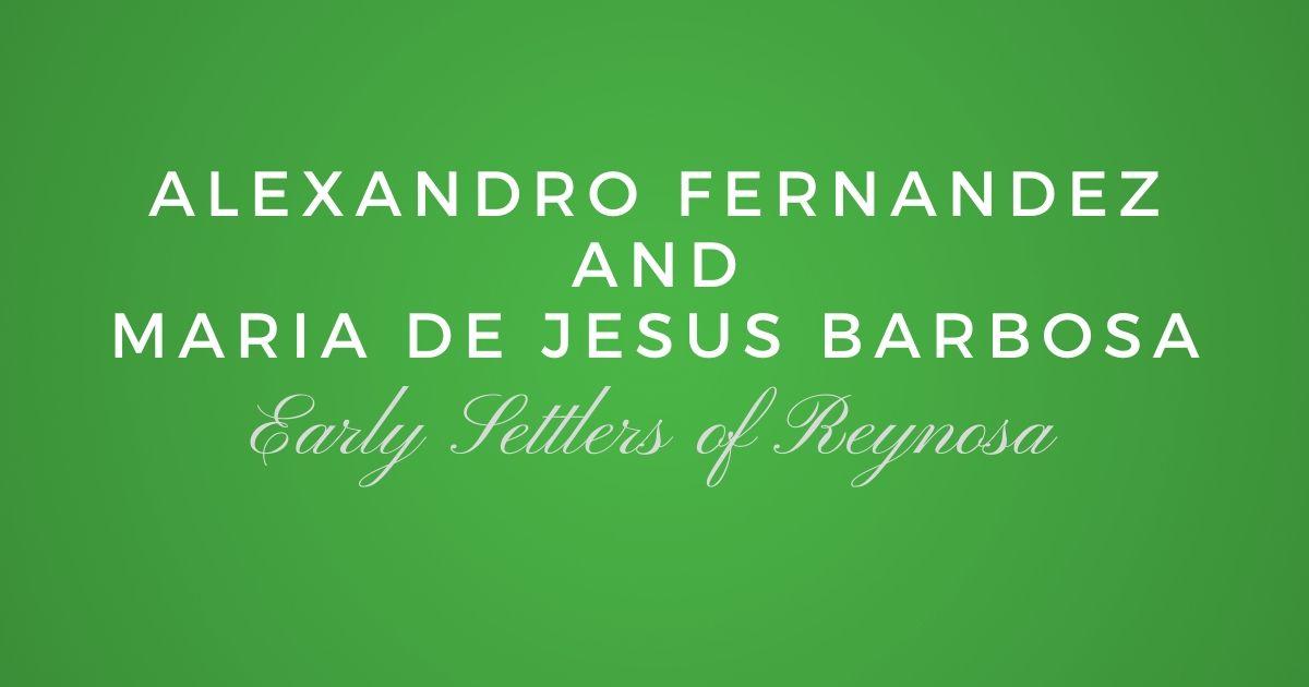 Antonio Alexandro Fernandez and Maria de Jesus Barbosa
