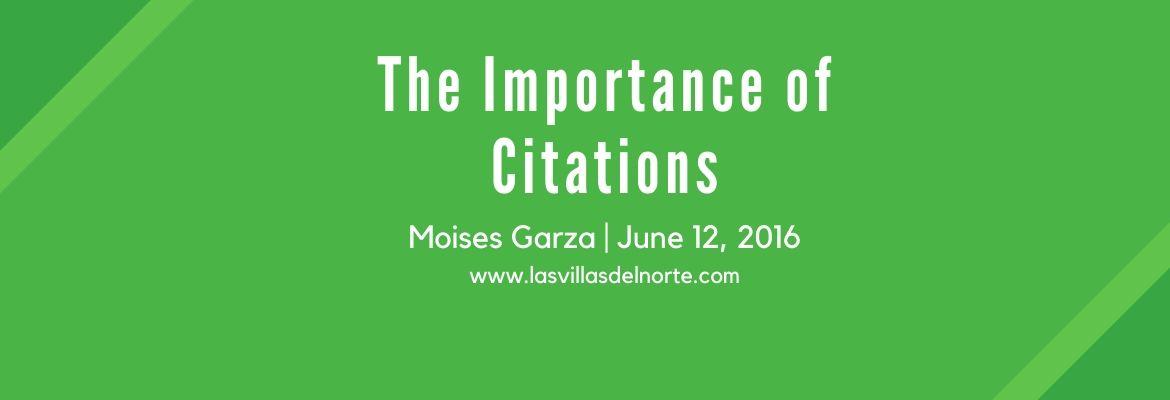 The Importance of Citations