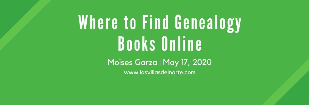 Where to Find Genealogy Books Online